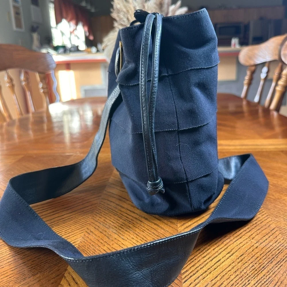 Salvatore Ferragamo Bucket Sling Bag Navy Blue